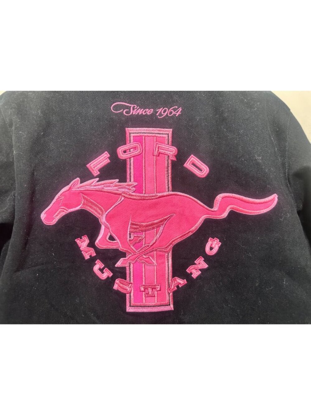 JH Design Ford Mustang Racing Jacket Womens Medium Embroidered Heavy Canvas Y2K - Picture 12 of 16